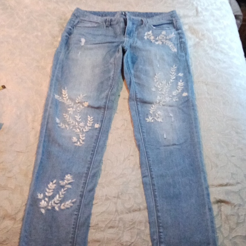 White House Black Market Light Blue Straight Leg Jeans